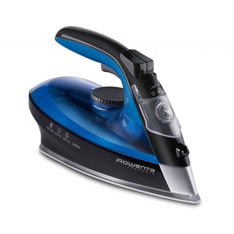 Rowenta Freemove Steam iron Microsteam 400 Laser soleplate 2400 W Blue, Black