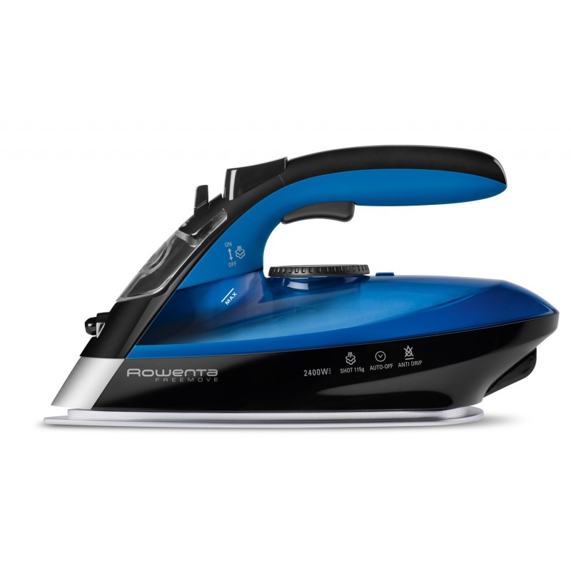 Rowenta Freemove Dampfbügeleisen Microsteam 400 Laser-Grundplatte 2400 W Blau, Schwarz