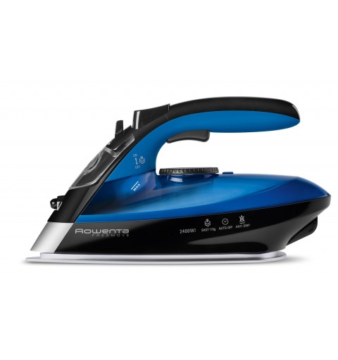 Rowenta Freemove Dampfbügeleisen Microsteam 400 Laser-Grundplatte 2400 W Blau, Schwarz