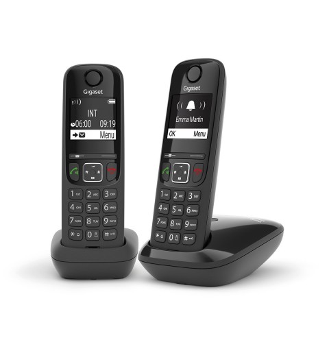 Gigaset AS690 DUO Telefono analogico DECT Identificatore di chiamata Nero