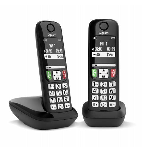 Gigaset E270 Duo Teléfono DECT Identificador de llamadas Negro