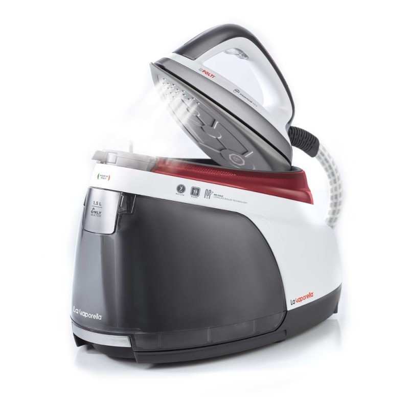 Polti XM82C Ferro da stiro a secco e a vapore Alluminio 2350 W Grigio, Rosso