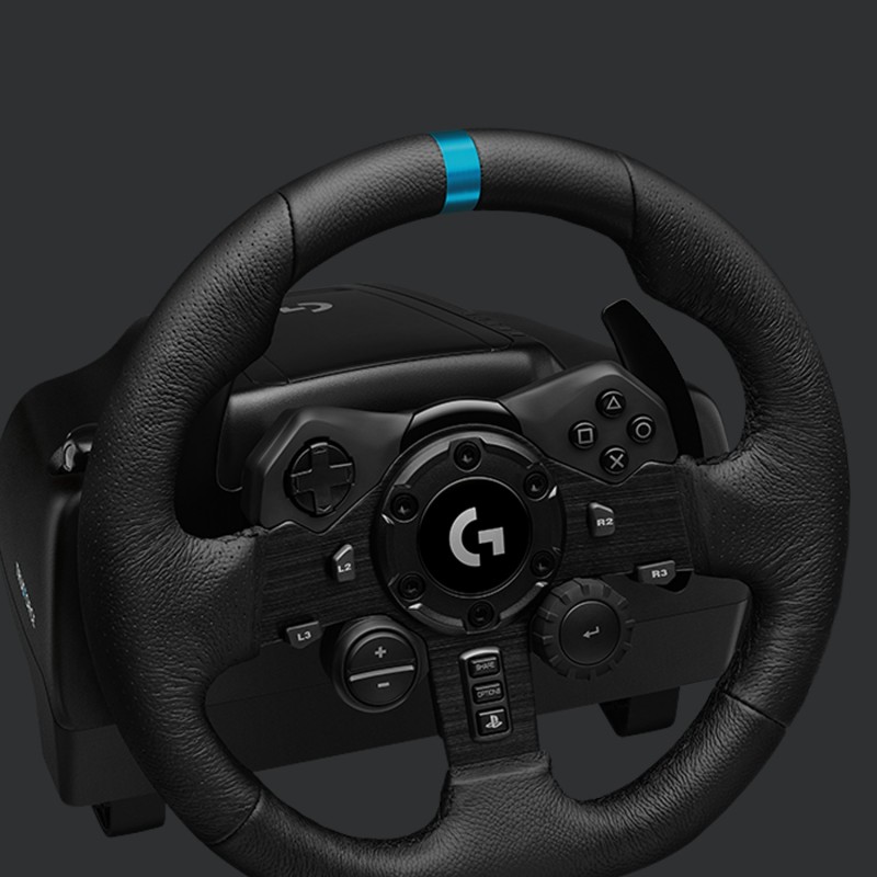 Logitech G G923 Racing Wheel and Pedals for PS5, PS4 and PC Black USB Steering wheel + Pedals PC, PlayStation 4