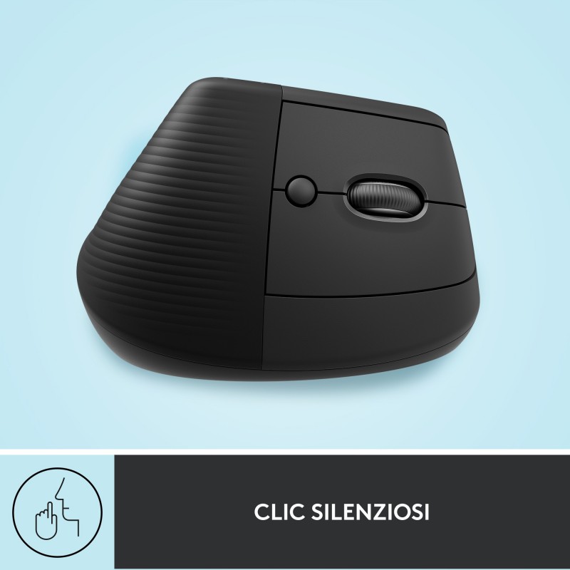 Logitech Lift ratón mano derecha RF inalámbrica + Bluetooth Óptico 4000 DPI