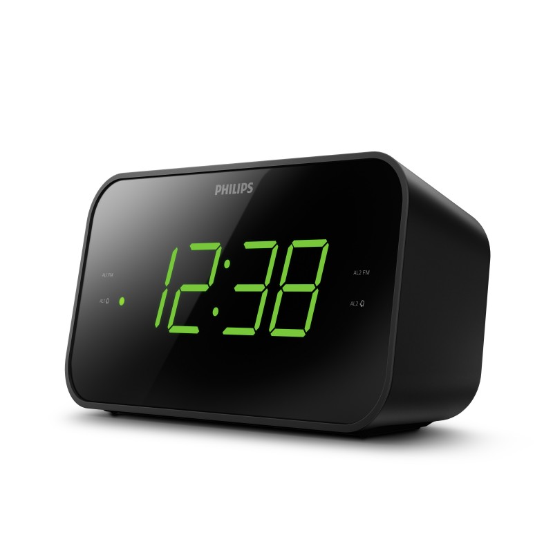 Philips TAR3306 12 alarm clock Digital alarm clock Black