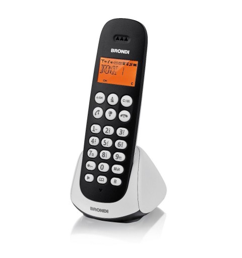 Brondi Adara Teléfono DECT Identificador de llamadas Negro, Blanco