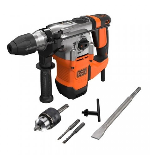 Black & Decker BEHS03K 900 RPM SDS Plus Negro, Naranja