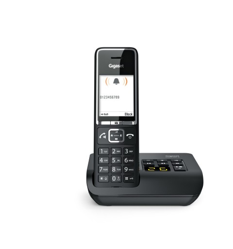 Gigaset COMFORT 550A Teléfono DECT analógico Identificador de llamadas Negro