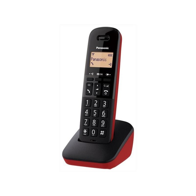 Panasonic KX-TGB610JTR teléfono Teléfono DECT analógico Identificador de llamadas Negro, Rojo