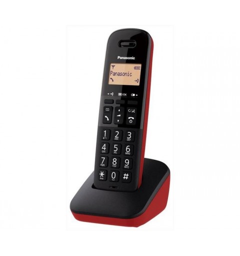 Panasonic KX-TGB610JTR teléfono Teléfono DECT analógico Identificador de llamadas Negro, Rojo