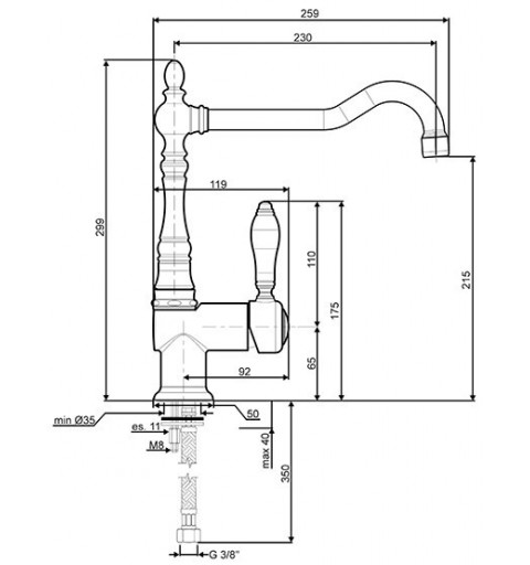 Smeg MIR6O-2 kitchen faucet Brass