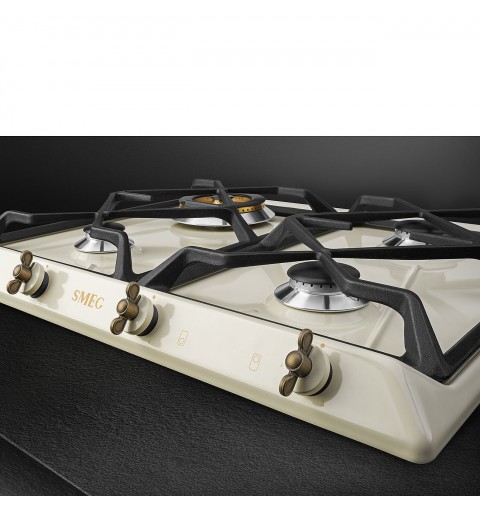 Smeg Coloniale SRV864POGH hobs Crema de color Integrado 60 cm Encimera de gas 4 zona(s)