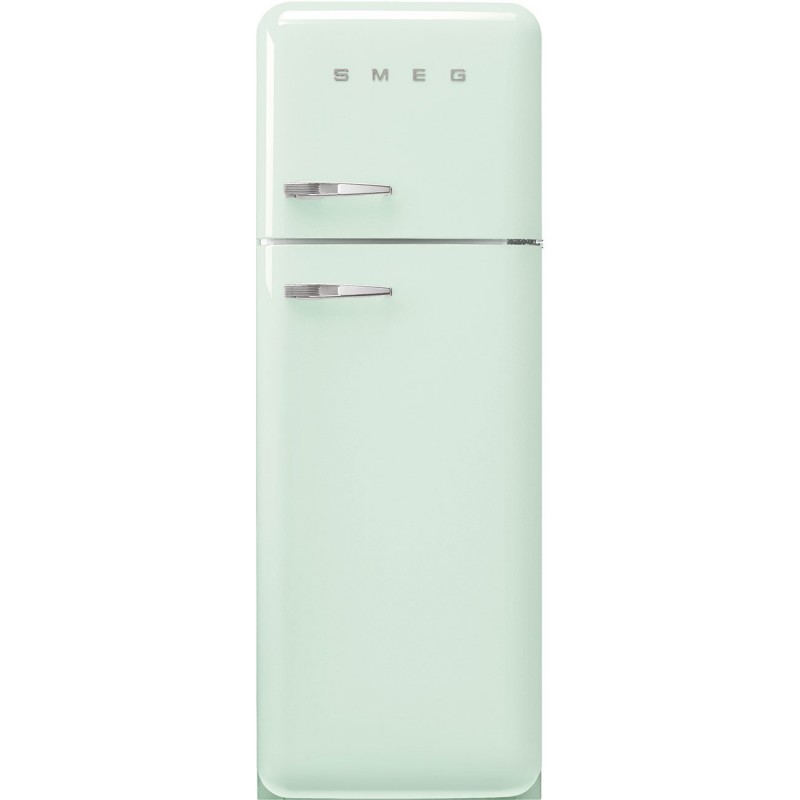 Smeg 60cm 50s Style Right Hand Hinge Freezer over Fridge Pastel Green FAB30RPG5