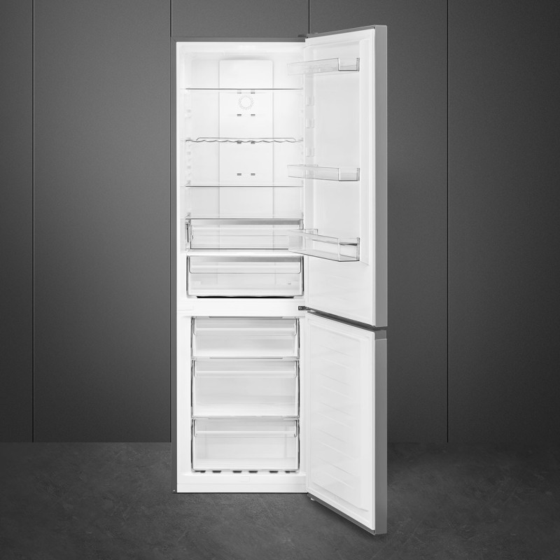 Smeg FC18XDNE fridge-freezer Freestanding 300 L E Stainless steel