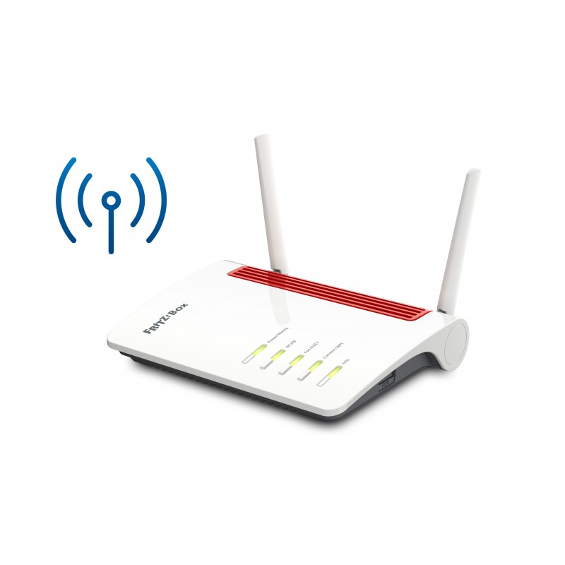 FRITZ!Box 6850 LTE wireless router Gigabit Ethernet Dual-band (2.4 GHz 5 GHz) 3G 4G Red, White