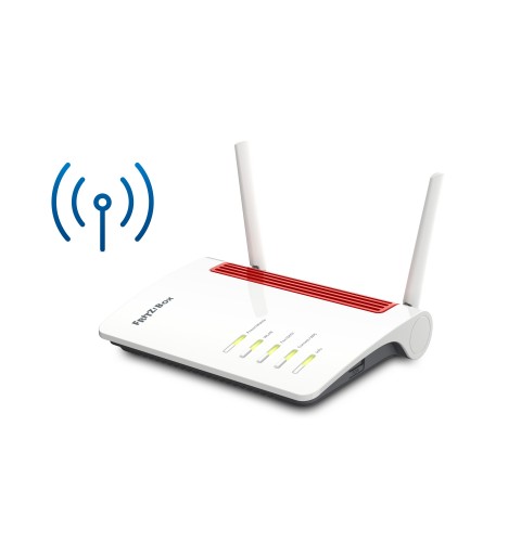 FRITZ!Box 6850 LTE router inalámbrico Gigabit Ethernet Doble banda (2,4 GHz 5 GHz) 3G 4G Rojo, Blanco