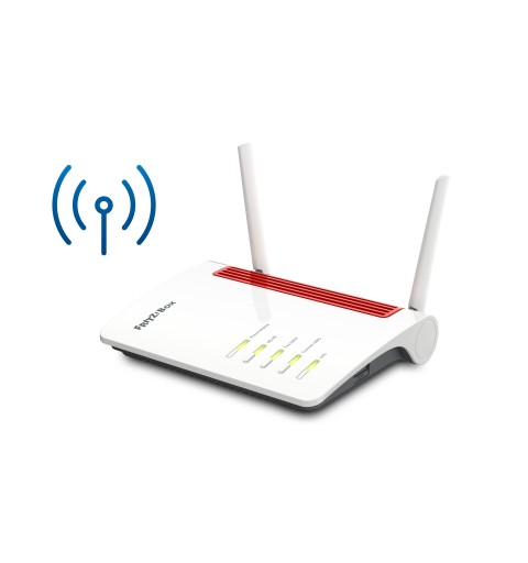 FRITZ!Box 6850 LTE routeur sans fil Gigabit Ethernet Bi-bande (2,4 GHz 5 GHz) 3G 4G Rouge, Blanc