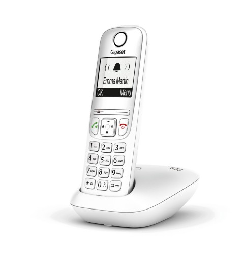 Gigaset AS490 Teléfono DECT analógico Identificador de llamadas Blanco