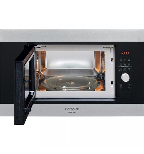 Hotpoint MF20G IX HA Built-in Grill microwave 20 L 800 W Black, Stainless steel