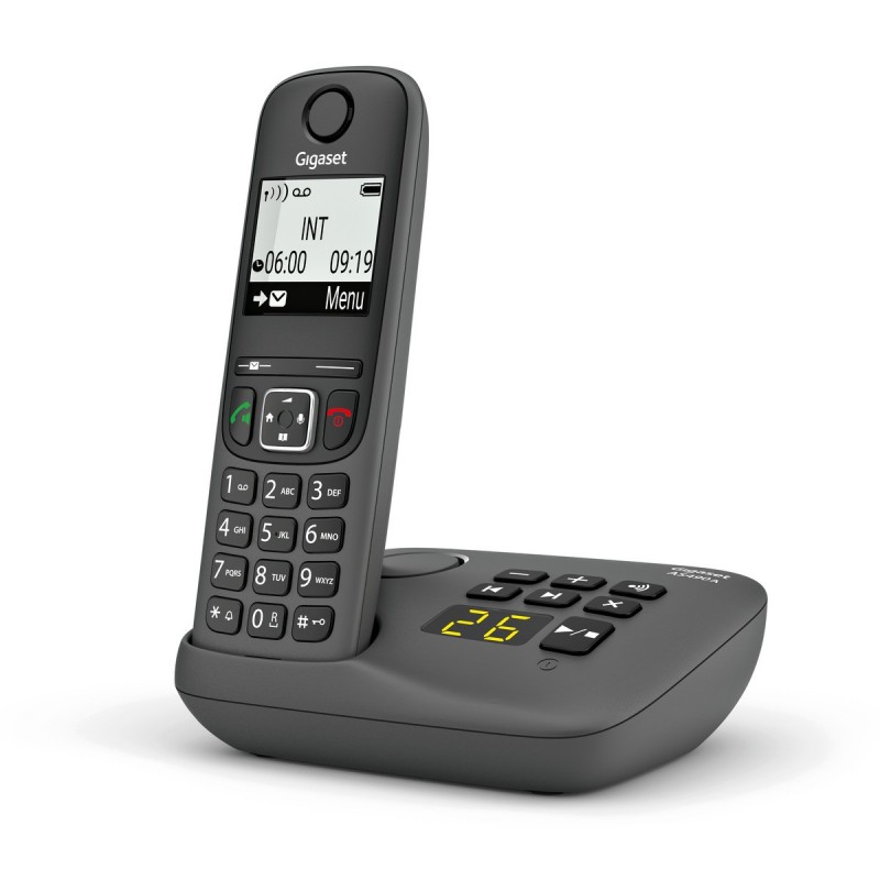 Gigaset AS490A Teléfono DECT analógico Identificador de llamadas Negro