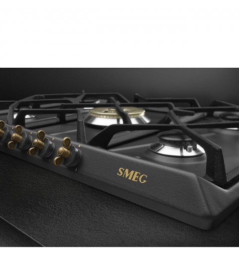 Smeg Coloniale SRV876AOGH hob Anthracite Built-in 68.5 cm Gas 5 zone(s)