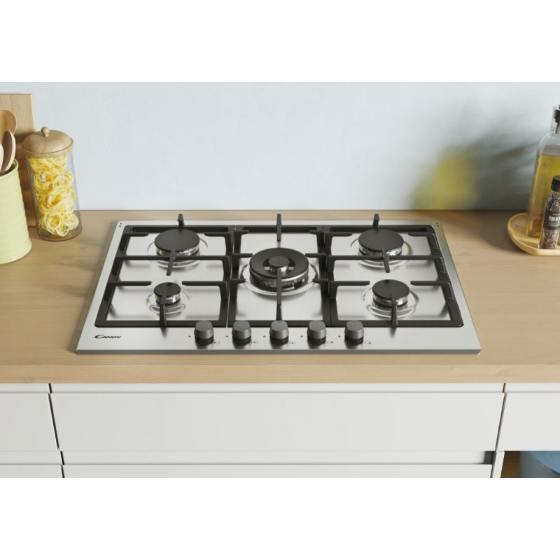 Candy Timeless CHG74WX Stainless steel Built-in 74.5 cm Gas 5 zone(s)