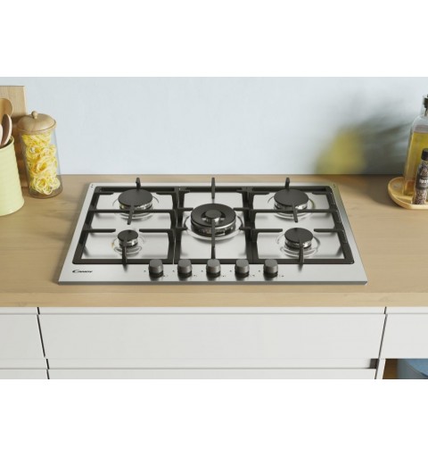 Candy Timeless CHG74WX Stainless steel Built-in 74.5 cm Gas 5 zone(s)