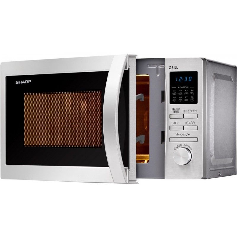 Sharp Home Appliances R-622STWE forno a microonde Superficie piana 20 L 800 W Acciaio inossidabile