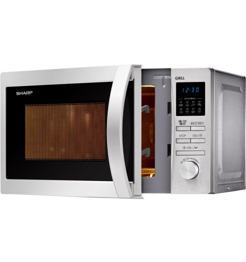 Sharp Home Appliances R-622STWE forno a microonde Superficie piana 20 L 800 W Acciaio inossidabile