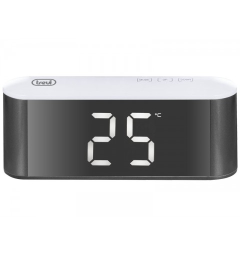 Trevi EC 883 BL Reloj de sobremesa digital Rectangular Negro, Blanco