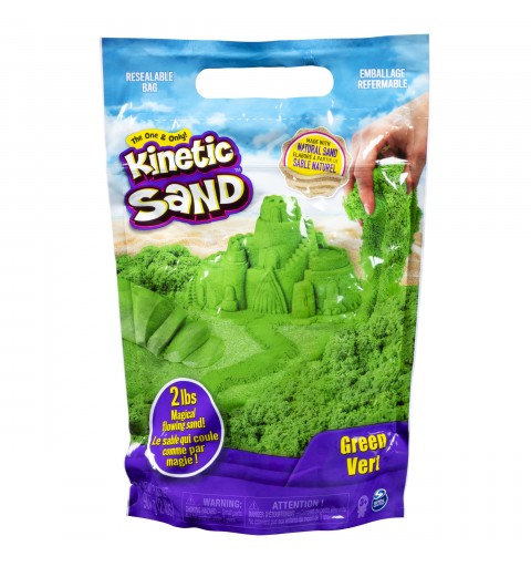 Kinetic Sand , The Original Moldable Sensory Play Sand Toys For Kids, Blue, 2 lb. Resealable Bag, Ages 3+