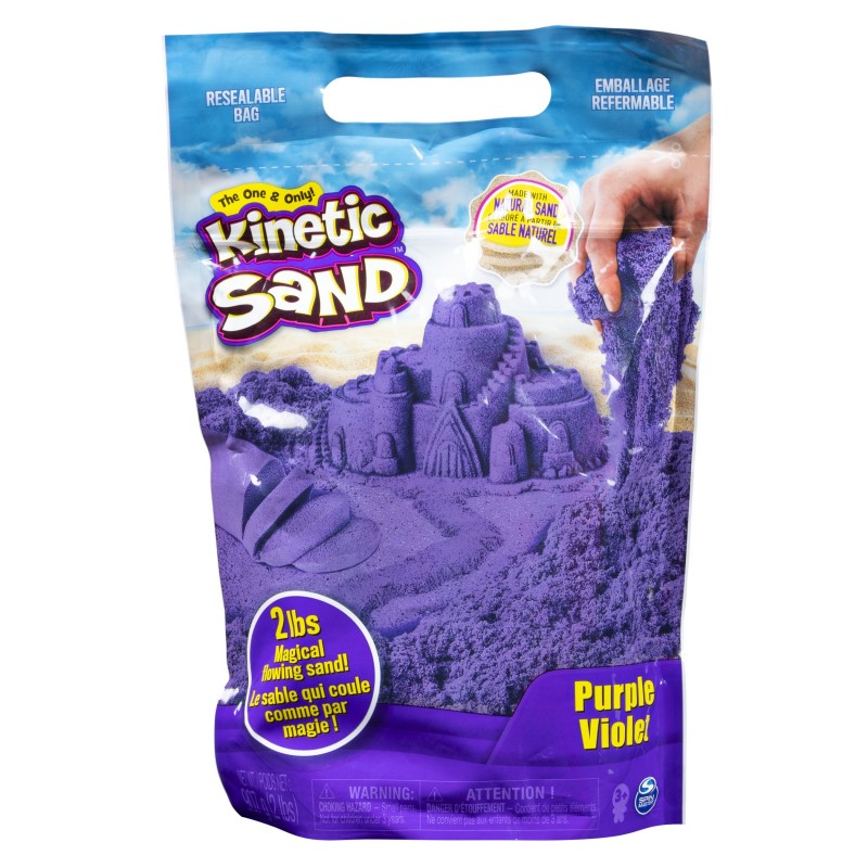 Kinetic Sand , The Original Moldable Sensory Play Sand Toys For Kids, Blue, 2 lb. Resealable Bag, Ages 3+