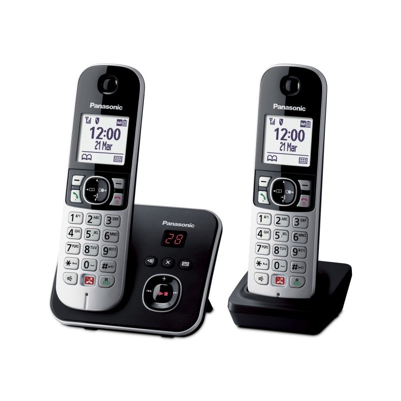 Panasonic KX-TG6862JTB téléphone Téléphone DECT Identification de l'appelant Noir, Argent