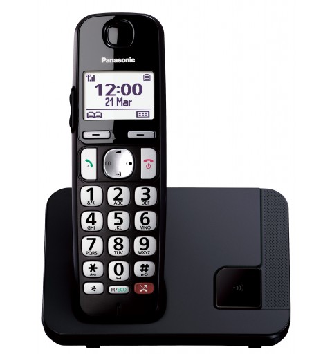 Panasonic KX-TGE250 Teléfono DECT Identificador de llamadas Negro