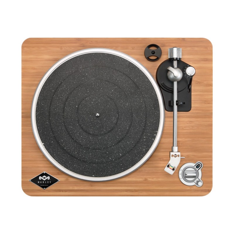 The House Of Marley Stir It Up Wireless Audio-Plattenspieler mit Riemenantrieb Schwarz, Holz