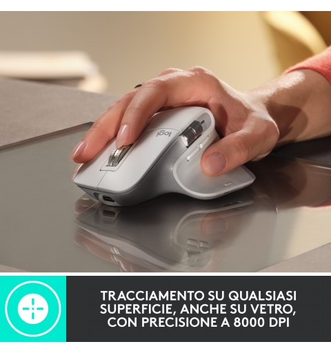 Logitech MX Master 3S ratón mano derecha RF inalámbrica + Bluetooth Óptico 8000 DPI