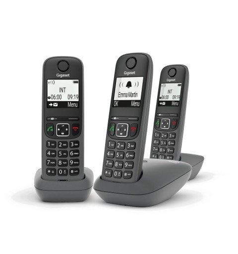 Gigaset AS490 Trio Telefono analogico DECT Identificatore di chiamata Nero