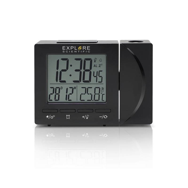 Explore Scientific RDP1001BLK despertador Reloj despertador digital Negro