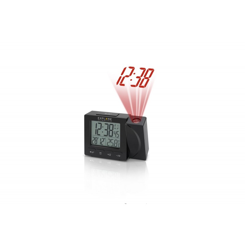 Explore Scientific RDP1001BLK despertador Reloj despertador digital Negro