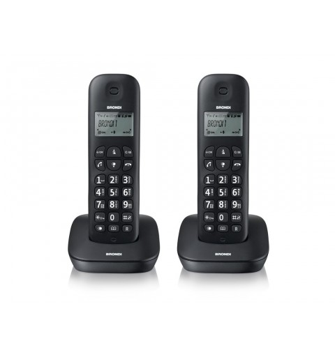 Brondi Gala Twin Teléfono DECT Identificador de llamadas Negro