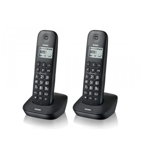 Brondi Gala Twin Teléfono DECT Identificador de llamadas Negro