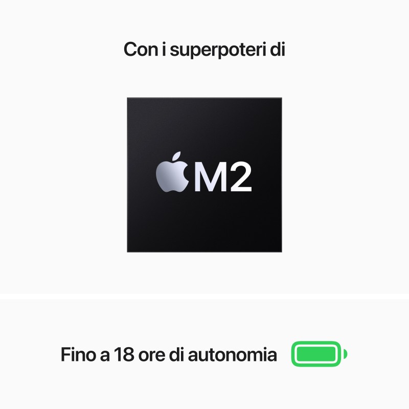 Apple MacBook Air MacBookAir M2 Notebook 34.5 cm (13.6") Apple M 8 GB 256 GB SSD Wi-Fi 6 (802.11ax) macOS Monterey Grey