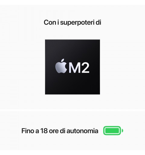 Apple MacBook Air MacBookAir M2 Notebook 34,5 cm (13.6 Zoll) Apple M 8 GB 256 GB SSD Wi-Fi 6 (802.11ax) macOS Monterey Grau
