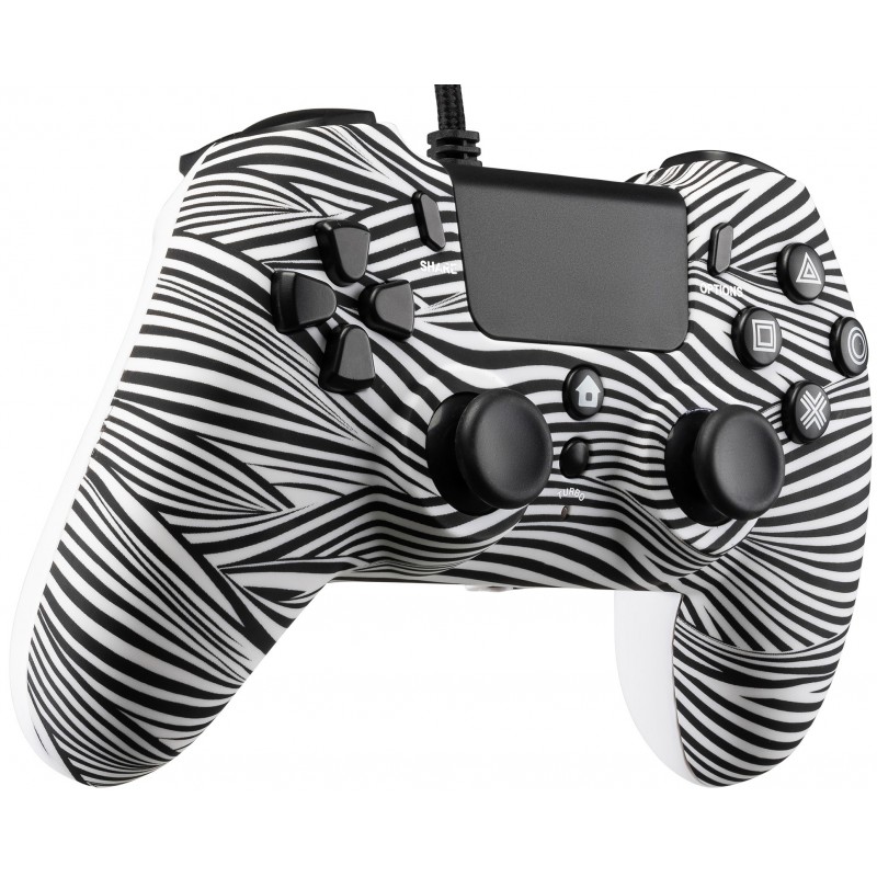 Qubick ACP40169 accessoire de jeux vidéo Noir, Blanc Manette de jeu PlayStation 4