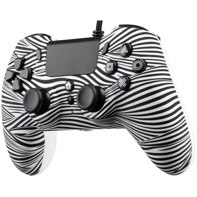 Qubick ACP40169 periferica di gioco Nero, Bianco Gamepad PlayStation 4