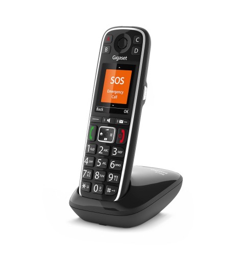 Gigaset E720 Teléfono DECT analógico Identificador de llamadas Negro