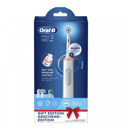 Oral-B PRO 3 3700 Erwachsener Rotierende-vibrierende Zahnbürste Weiß