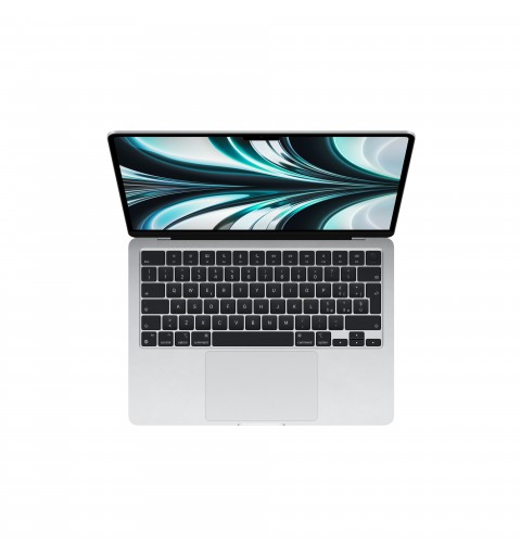 Apple MacBook Air MacBookAir M2 Notebook 34.5 cm (13.6") Apple M 8 GB 256 GB SSD Wi-Fi 6 (802.11ax) macOS Monterey Silver