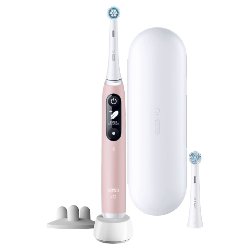 Oral-B iO 6S Adulte Brosse à dents vibrante Rose, Blanc