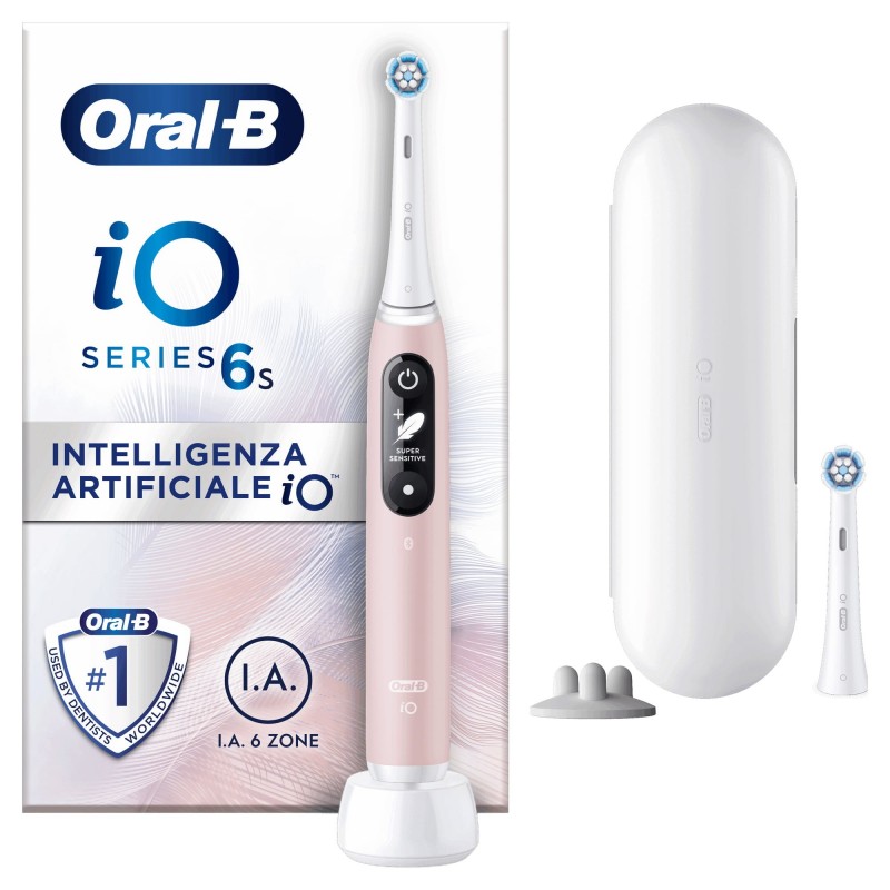 Oral-B iO 6S Adult Vibrating toothbrush Pink, White